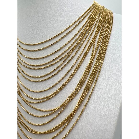Joan Rivers Multi-Strand Necklace 20+3" Vintage Statement Sparkling Tiny Beads - Picture 2 of 10